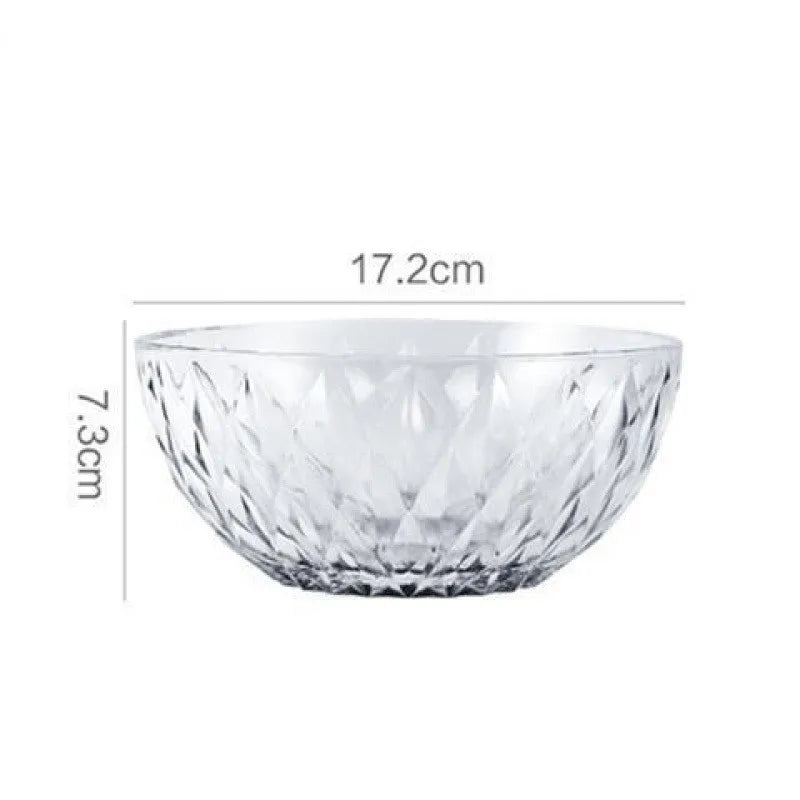 Glass Mixing Bowls Set Glass Salad Bowls Clear Glass Bowls for Mixing Storing Preparing Round Bowl