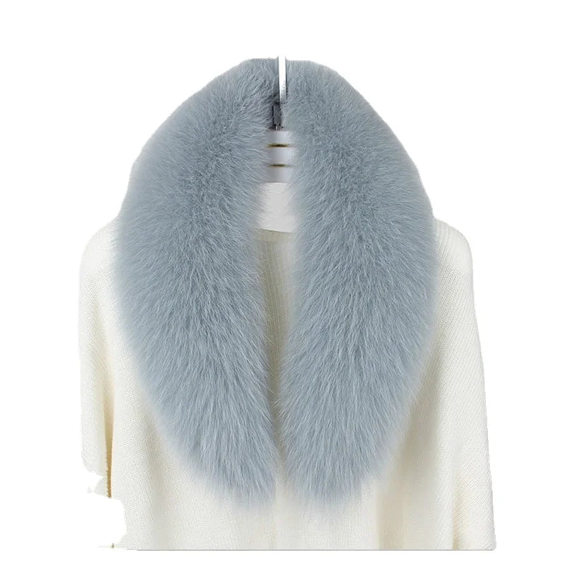 MWFur Fashion Factory Custom Made 90cm Luxury Fox Fur Collar Scarf for Women MS.Minshu Fox Fur Collar Winter Style