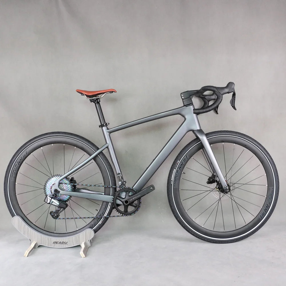 GR042 Complete Bike Carbon Frame Cyclocrossy Bicycle Gravel Bike Disc Brake Frame WheelTop GEX 1*13 Electronic Shifting Groupset