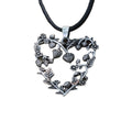 Mountain Wild Nature Flower Heart Hazelnut Pendant Charms Necklace
