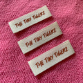 Cheap Price End Fold Organic Cotton Labelfree Design Company logo Natural Cotton Tags for Collar