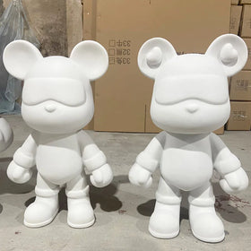 Handmade Wholesale Resin Fluid Cool Bear Creative DIY Ornament Money Bank Fluid Paint