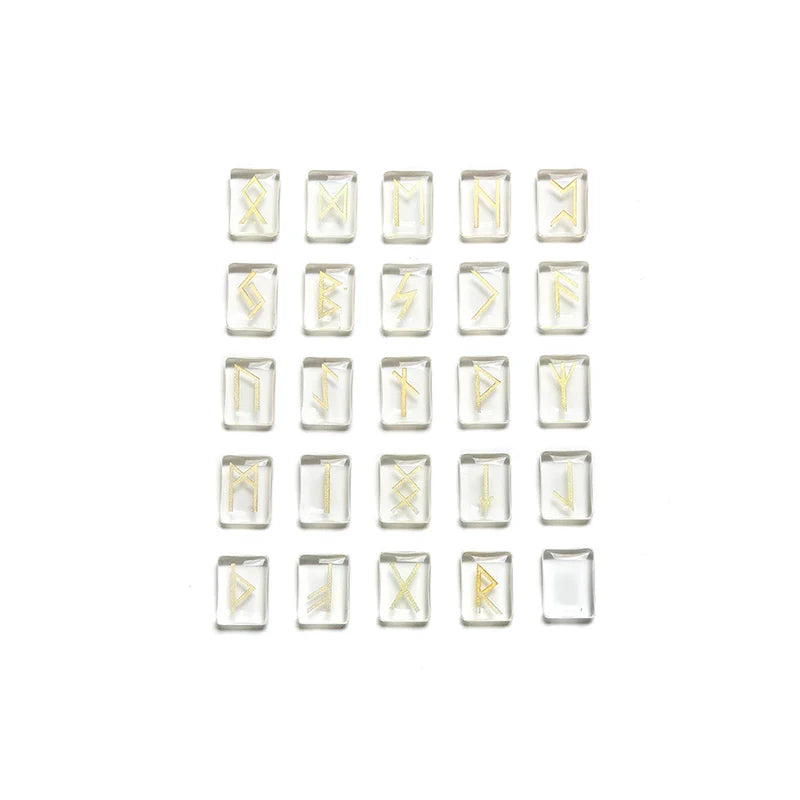 Feng Shui Natural Decoration Stones Engraved Semi-precious Rune Stone for Divination