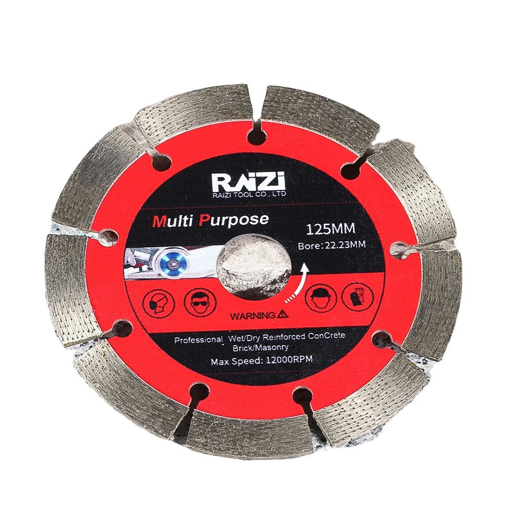 RAIZI 5"/125mm Raizi Hot Sintered ARIX Segmented Diamond Blade Use for Cutting Granite Concrete Concrete Strip Asphalt and so