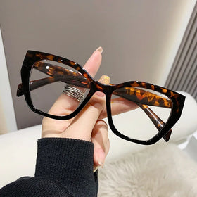 MK23121601 New Arrival Factory Large Frame Anti Blue Light Glasses Women Cat Eye Eyeglasses PC Optical Frames for All Face