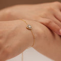 Love Heart Stainless Steel 18K Gold Plated Crystal Zircon Stone Bracelets for Women Fashion Jewelry Bracelets