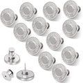 WYSE Metal Buttons for Jeans No Sew and No Tools Instant for Pants 4 Sets Replacement Buttons Simple Installation