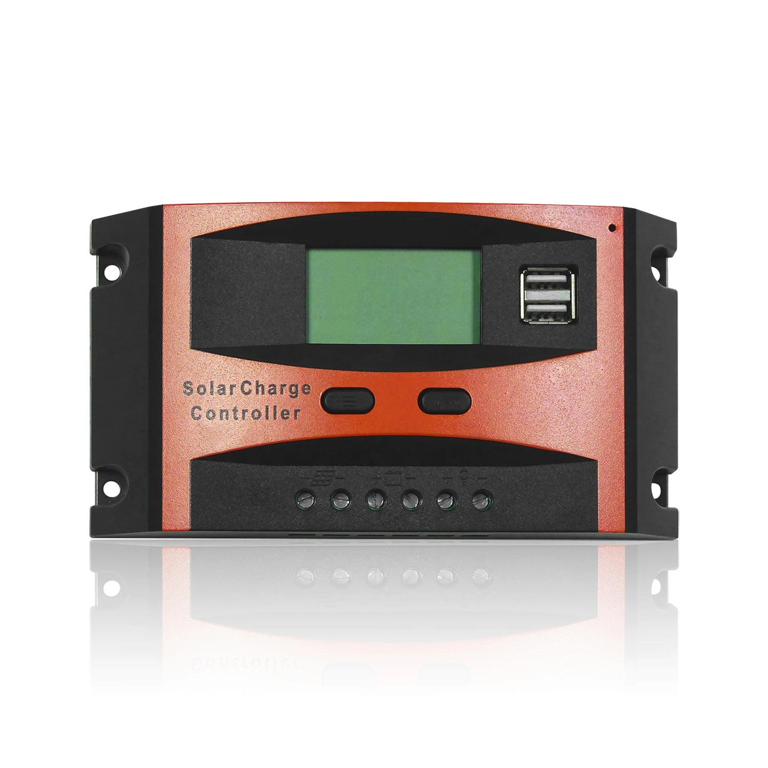 AT15-1024 10A Solar Charge Controller Solar Panel Battery Regulator LCD Dual USB Port 12 24V PWM Auto Parameter Controller