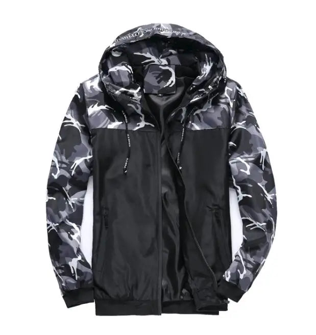 Wholesale Custom Windbreaker Lightweight Windproof Printed Camouflage Streetwear Camo Camping Wind Breaker Jacket