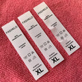 Removable Silk Screen Printing Neck Sizes Tear Away Fabric LabelEasy to Tear Away Clothing Tags