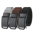 New Canvas Belt  Iron Automatic Buckle Belts Not Ratchet Men's Belt Polyester Wholesale LQbelt Factory