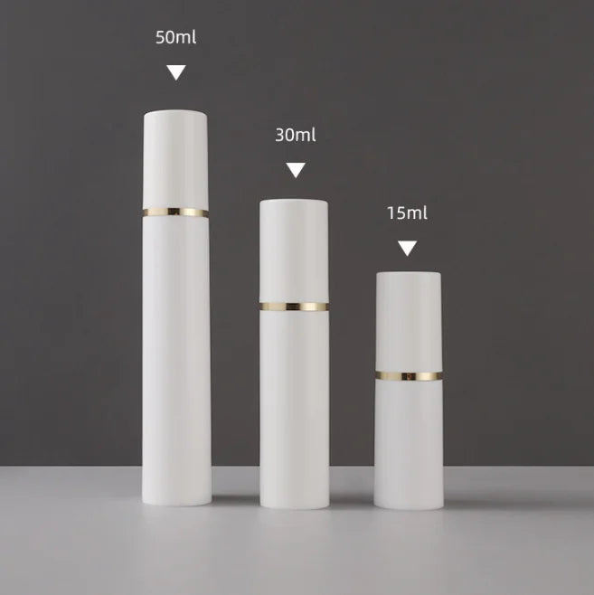 Custom logo Empty White Color Face Eye Cream Lotion 15ml 30 ml 50ml Skincare Plastic Recyclable Airless Bottle 30ml