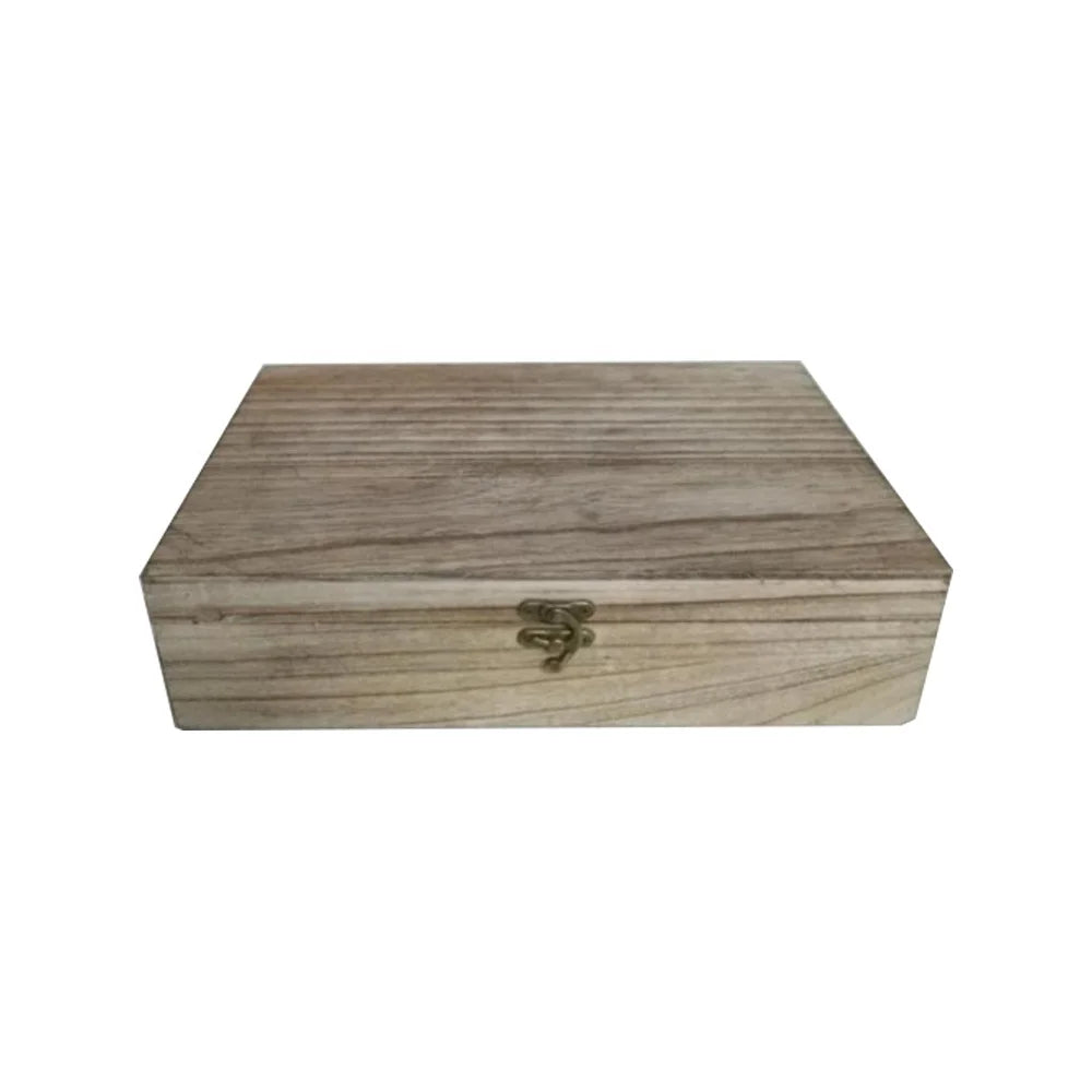 Burnt Wooden Stash Crafts Packaging Box Light Wood Paulownia Wooden Jewelry Box