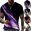Fitspi Men Stylish Short Sleeve T-shirt Summer Crew Neck Tee Top 3d Print Shirt Blouse Wholesale