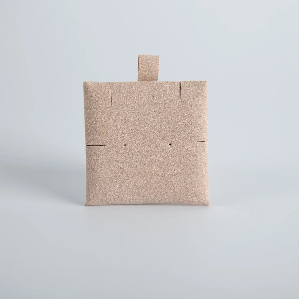 Wholesale Bulk Antique Gift Luxury 6x6cm Black Suede Velvet Microfiber Insert Card Holder for Jewelry Travel Pouch Bags Custom