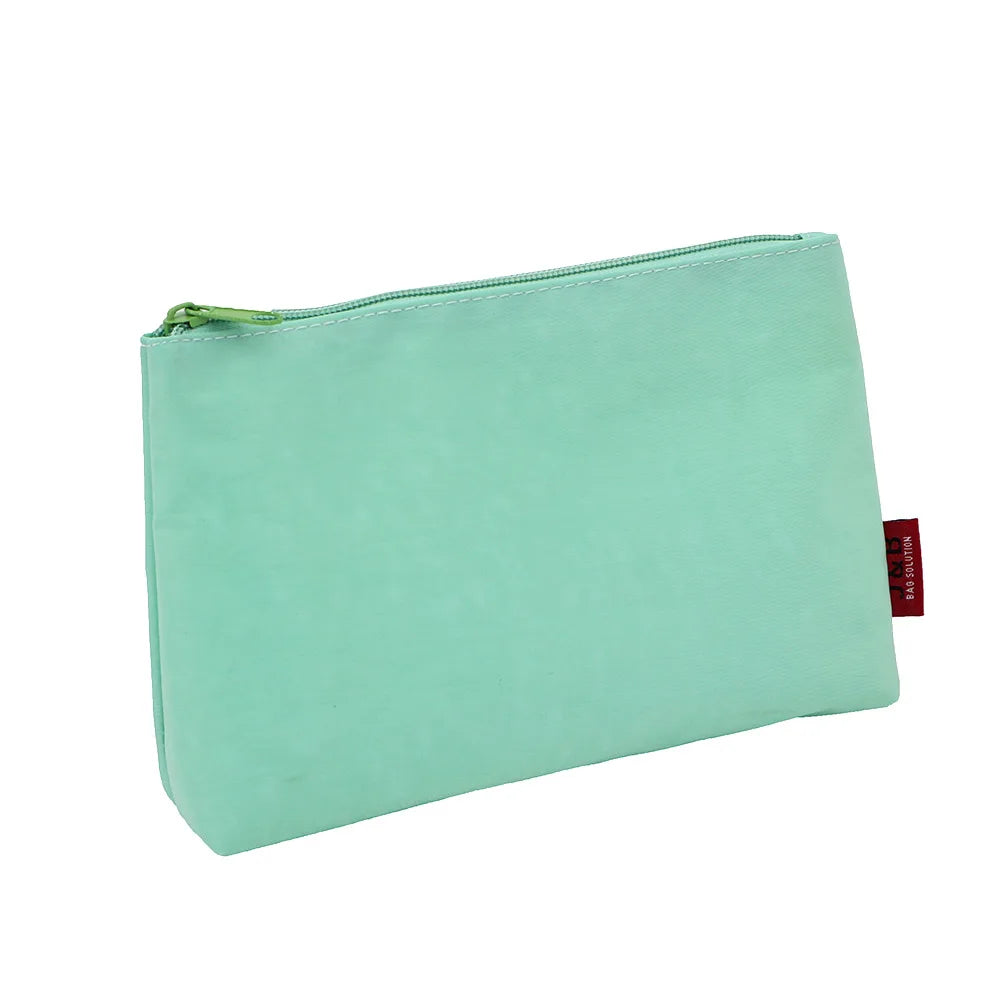 Waterproof Washable Colorful Nylon Cosmetic Bag Small Kits Holder Pouch Travel Nylon Zipper Pouch Customized Private Label