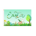 Aozhan Custom Printed Easter Party Decoration Banner Fiberglass Flagpole Hanging Banner Flag Decorations