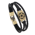Wholesale Punk Rock Men's Leather Bracelet Fashion Jewelry Bangles in Hiphop Style