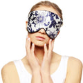 Fashionable Blue and White Porcelain 100% Silk Eye Mask