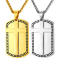 Wholesale Simple Stainless Steel Cross Pendant Necklace Religious Fine Jewelry for Father's Day