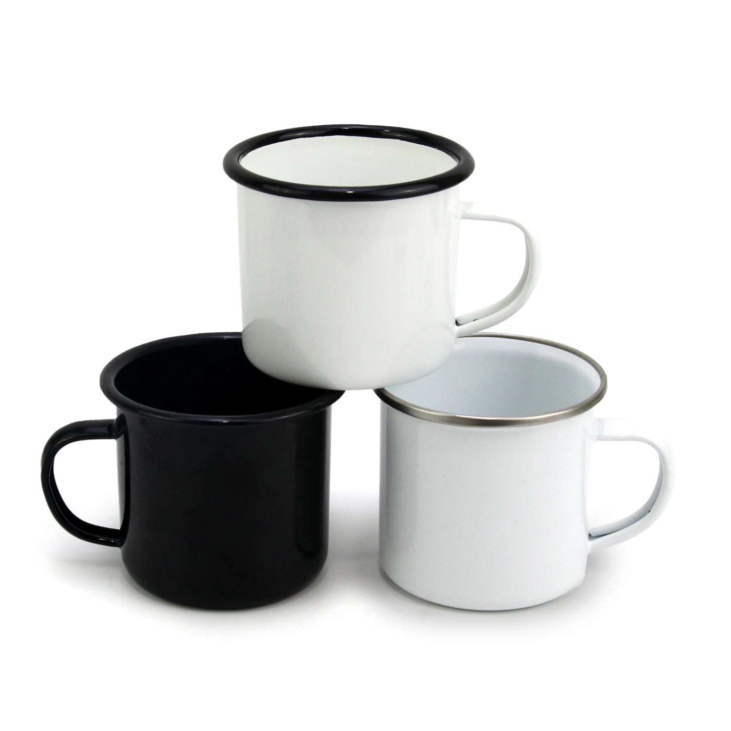 Custom Logo Oem Steel Enamel Mug Sublimar 12Oz Personalizado Metal Taza De Peltre With Cat Design