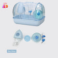 Factory Wholesale Crystal Plastic Iron Net Cage Luxury Transparent Portable Guinea Pig Hamster Cage