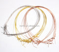 Modern Minimalist Jewelry  925 Sterling Silver Gold Plated 1mm  Snake Wire Choker Necklace Collar Neck Wire Chain
