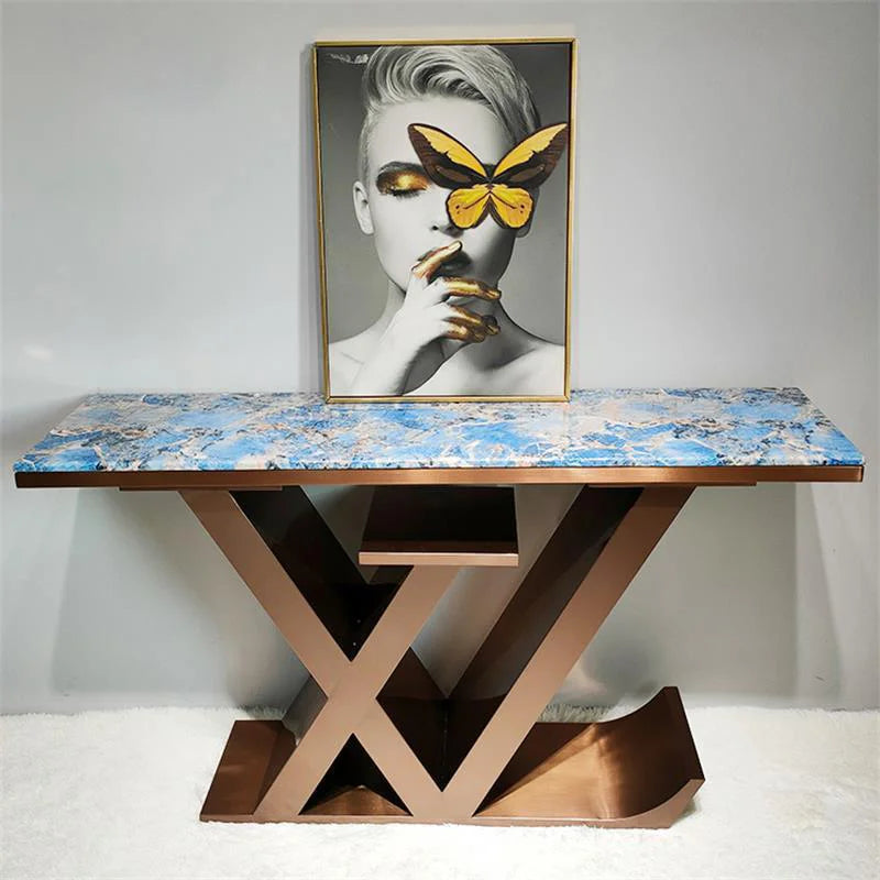 Italian Classic Stainless Steel Storage Conference Negotiation Table for Hotel Lobby and Living Room Use