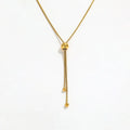 Joolim Jewelry 18K Gold Plated Adjustable Snake Chain Necklace Stainless Steel Jewelry Wholesale