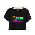 Free Labels and Cards Custom Print Short Sleeves Custom Printing 95%  Cotton 5% Spandex Custom Women Loose Fit Crop Top t Shirt