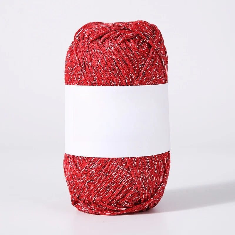 Hotsale 30% Milk Cotton 37% Polyester 33% Metallic Blended Yarn for Crocheting Hat Dolls