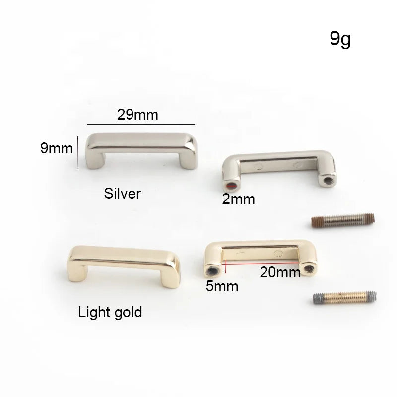 Custom Silver Arch Bridge Hook Metal Accessories Handle Connector Buckle Bag Half Arch Bridge Hardware for Handbag/purse