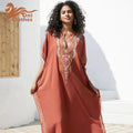 ZS2359 Ramadan Middle East Muslim Loose Elegant Kaftan Abaya Solid Color Plus Size Islamic Clothing