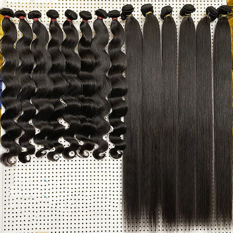 100% Human Raw Cambodian Hair Bundles Vendor Wholesale Raw Cuticle Aligned Hair 10A Indian Cuticle Aligned Raw Hair Bundle