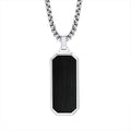 Unisex 18K Gold Plated Titanium Steel Rectangle Geometry Pendant Necklace Exquisite Wedding Engagement Party Gift Jewelry