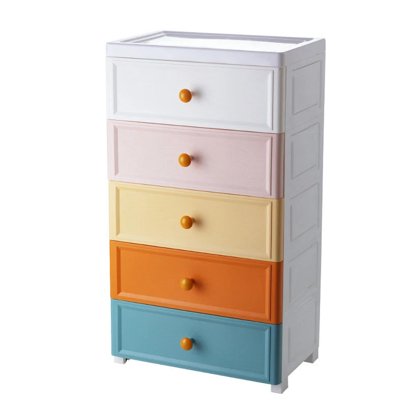2021 New Design Modern Baby Clothes Jewelry Toys Sundries Plastic Storage Cabinet Wardrobe Drawers 5 Tiers Multifunction Living