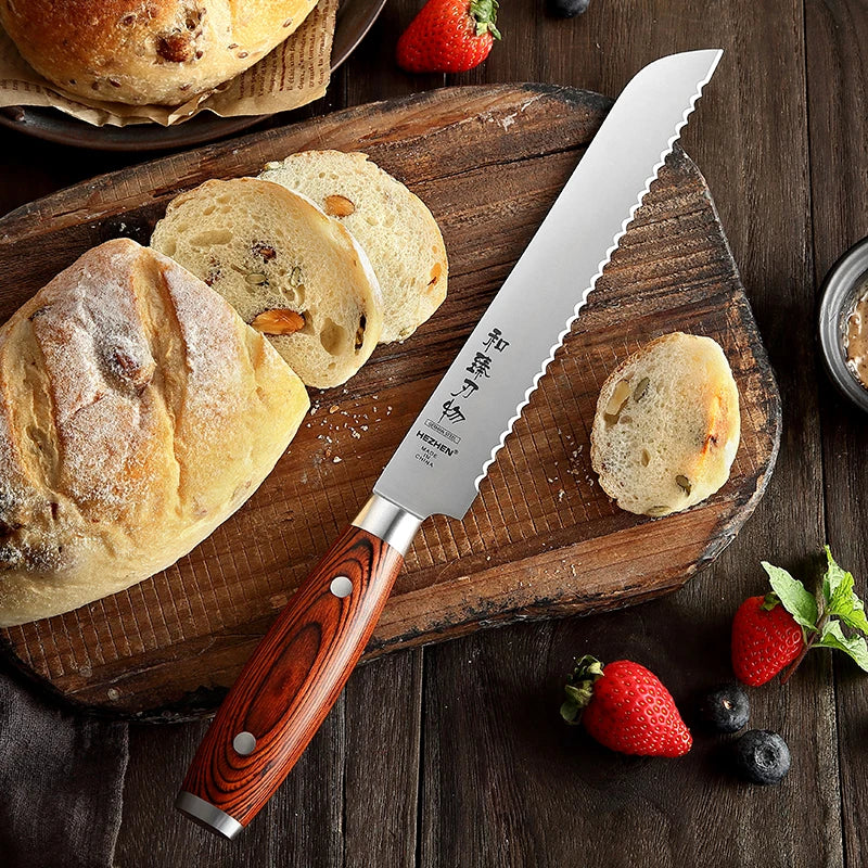 8 Inch Sharpest German Stainless Steel Kitchen Bread Knife