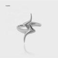 FUAMAY 925 Sterling Silver Seagull Bird Engagement Ring Classic Style for Wedding and Party