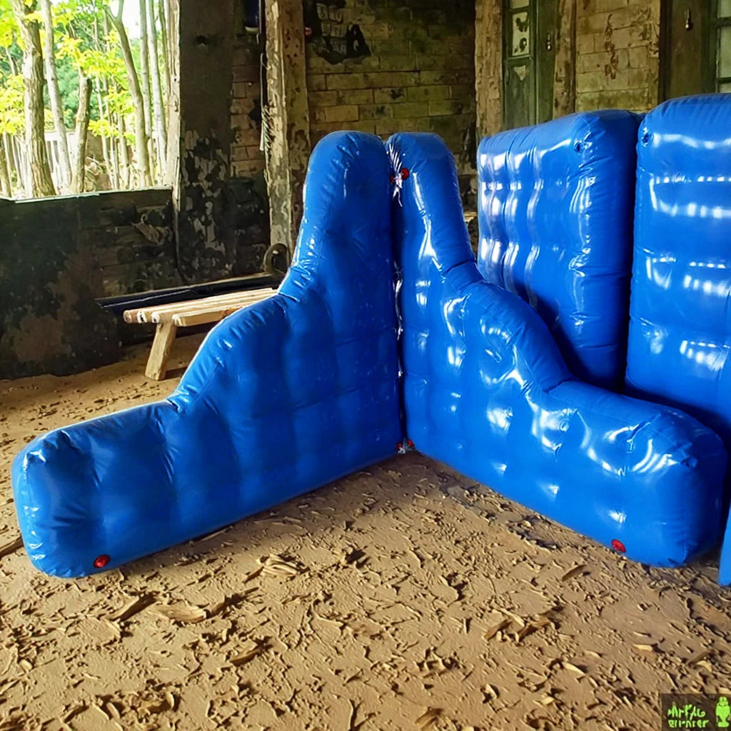 Blue Inflatable CS Shooting Obstacle Bunkers-Commercial Grade PVC Waterproof for Paintball & Outdoor Shooting Games