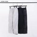 Leg Sweatpants Polyester Cotton Jogger Custom Logo Sweatpants New Style Baggy Straight for Men Fleece Woven Woolen Regular