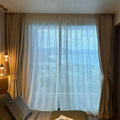 Blackout Pleated Pattern Curtains for Living Room Hotel and Home Use Woven Ladder Rope Design Curtains