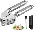 Stainless Steel Garlic Press Kitchen Premium Quality Mincer Crusher Silicone Roller&Peeler Set MegaBDM
