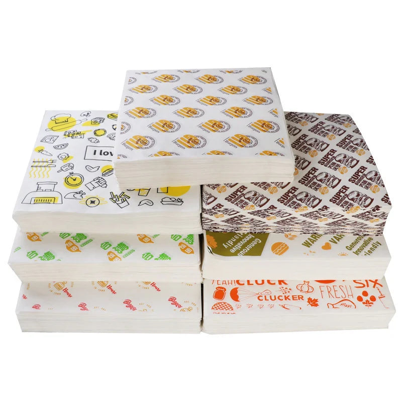 Custom Cheap Price Sandwich Wrap Paper Food Wrap Paper Grease Proof Paper Food Packaging for Burger MegaBDM