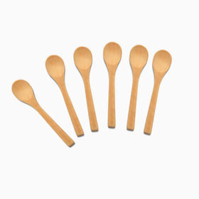 Handmade Small Wooden Spoons Mirror Bamboo Teaspoons for Honey Teas Seasoning Coffee Tea Sugar Mustard Ice Cream for Giveaways