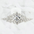 Wholesale 3D White Wedding Dress Crystal Belt Bling Rhinestone Trim Glass Material Bridal Dress Elegant Applique Accessories