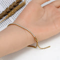 Hot Sale 2mm Diamond Tennis Brass Tennis Bracelets Stainless Steel Gold Plated  Zirconia Moissanite Tennis Bracelet for Woman