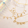 SUMMLY Vintage Classic Wholesale Luxury 18K Gold Plated Stainless Steel Charm Pendant Chain Necklace Fashion Jewelry