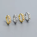 Beautiful Design 925 Sterling Silver Earrings Gold/Silver Luxury Zircon Hoop Earrings for Women