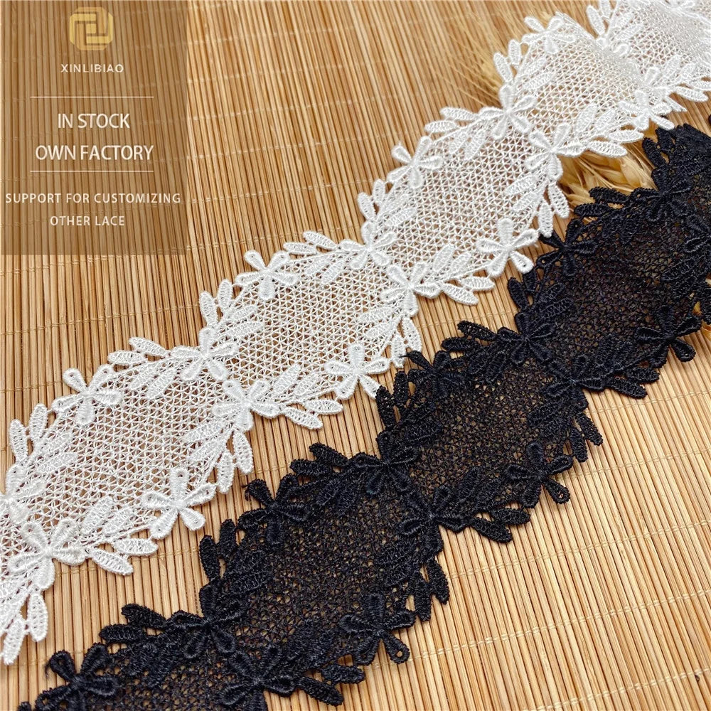 Embroidery Lace Home Soft Decoration Wedding Accessories Lolita bar Code Lace Flower Clothing Accessories Water Soluble Lace MegaBDM