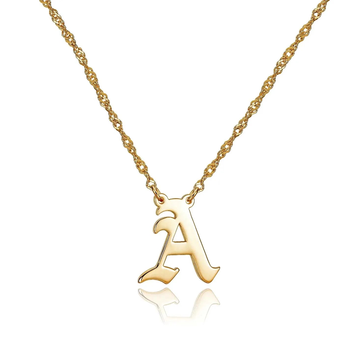 Milskye Wedding Fine Fashion Jewelry for Women Couple Set 925 Silver 14K Gold Letter Necklaces